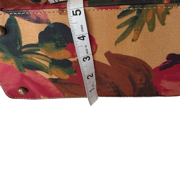 Patricia Nash Silvi Travel Tote Patina Coated Canvas Spring Multi print - Picture 13 of 16